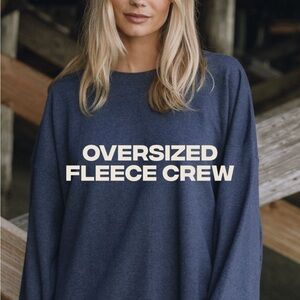 Daily Drills Oversized Fleece Crew in Denim